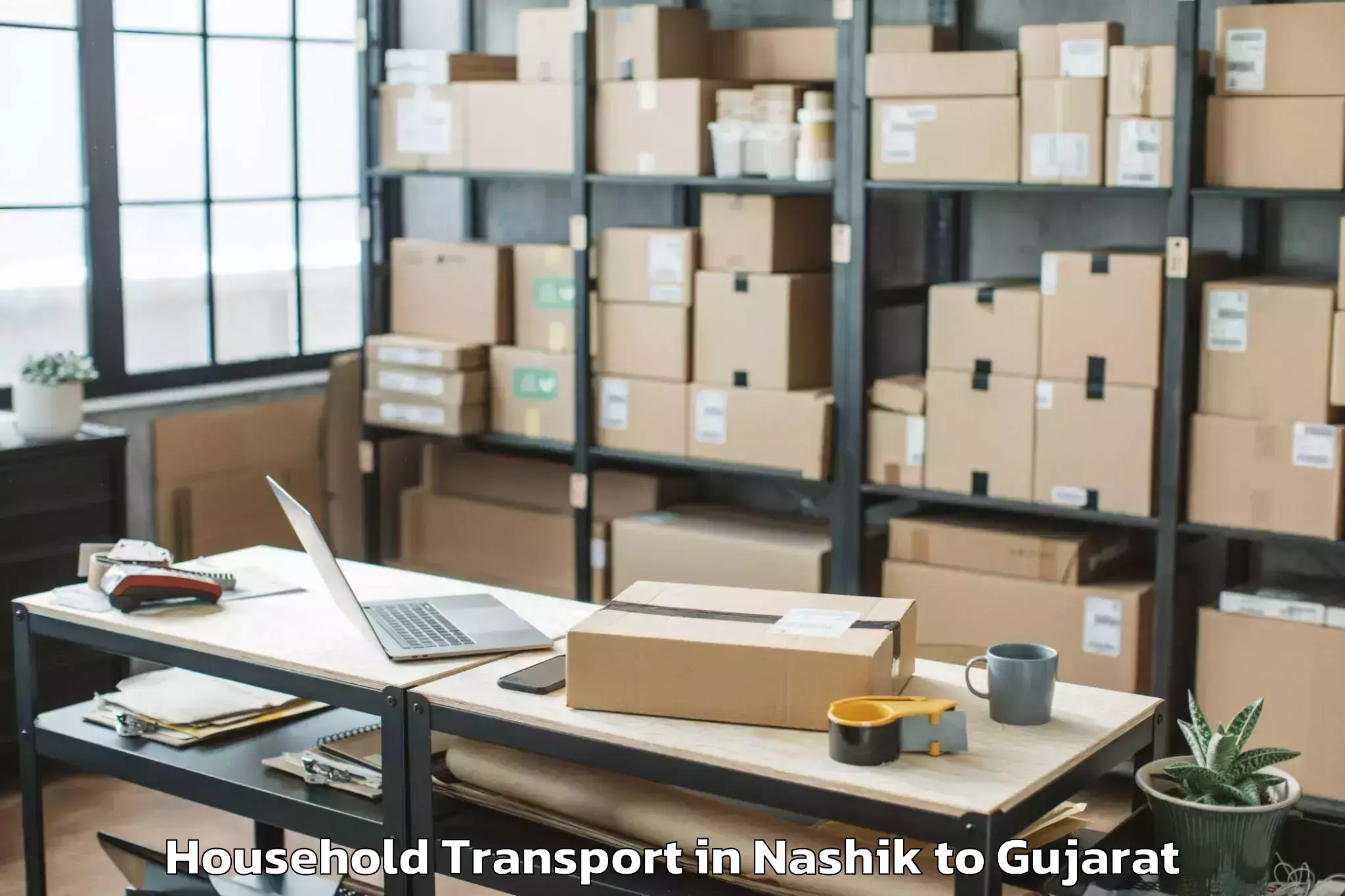 Top Nashik to Bhiloda Household Transport Available